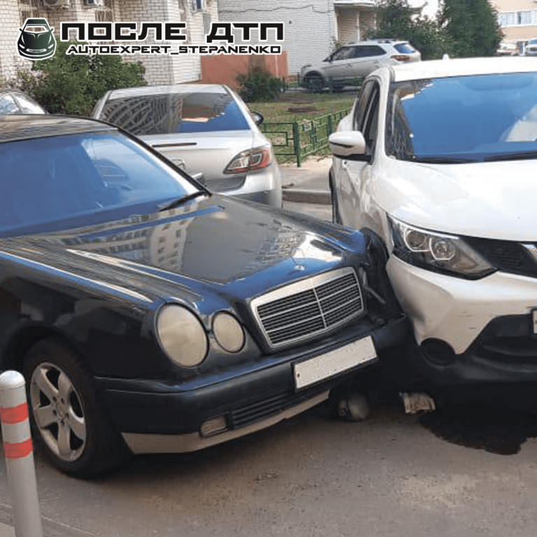 Mercedes-benz w210: помогли получить максимальную выплату по европротоколу вид слева